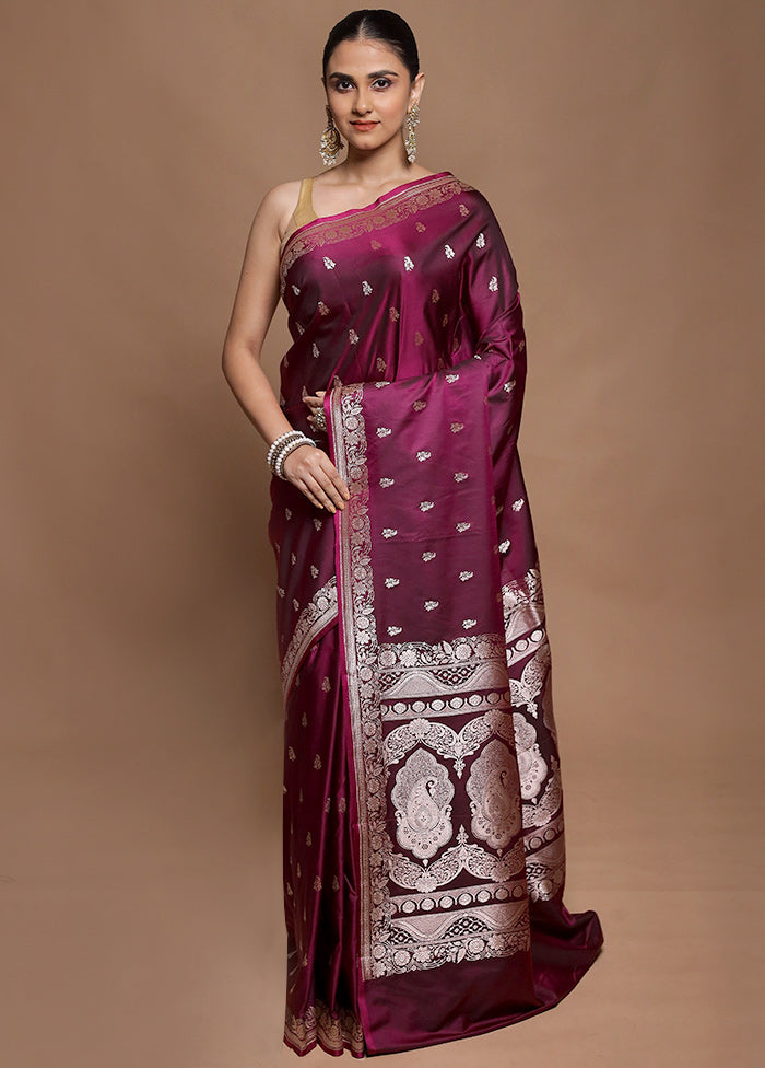 Pink Katan Silk Saree With Blouse Piece