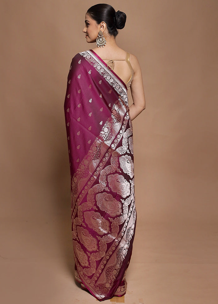 Pink Katan Silk Saree With Blouse Piece