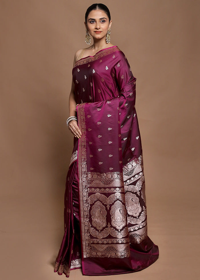 Pink Katan Silk Saree With Blouse Piece