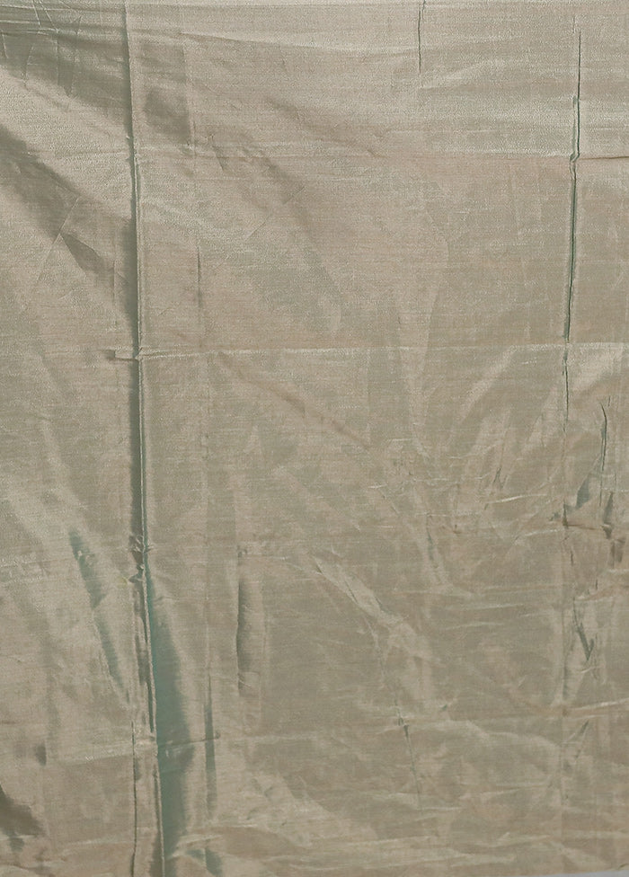 Green Tissue Silk Saree With Blouse Piece