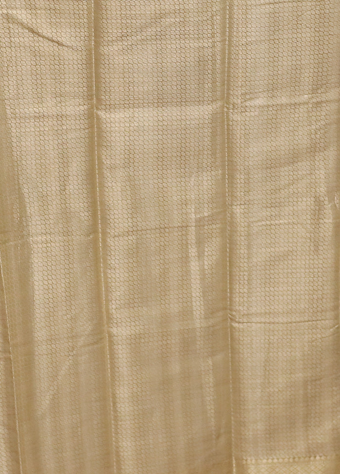 Cream Cotton Saree With Blouse Piece