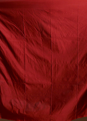 Red Katan Silk Saree With Blouse Piece
