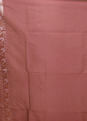 Maroon Kora Silk Saree With Blouse Piece