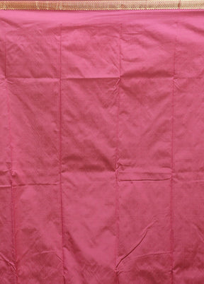 Pink Kanjivaram Silk Saree With Blouse Piece