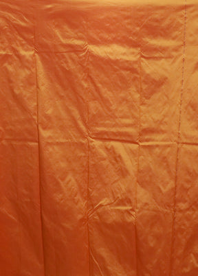 Rust Kanjivaram Silk Saree With Blouse Piece