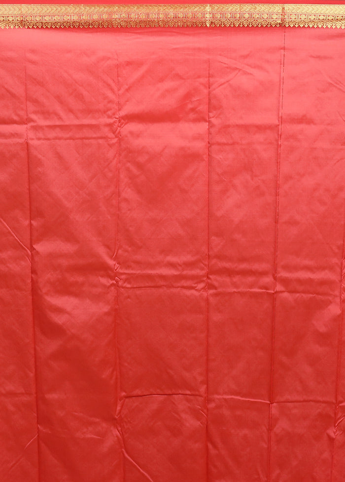 Pink Kanjivaram Silk Saree With Blouse Piece