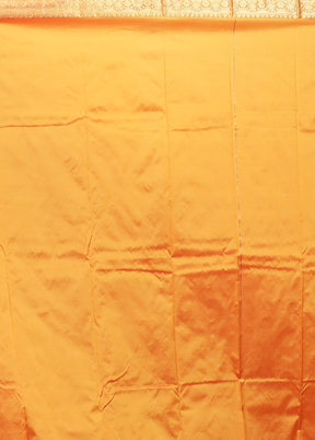 Rust Kanjivaram Silk Saree With Blouse Piece