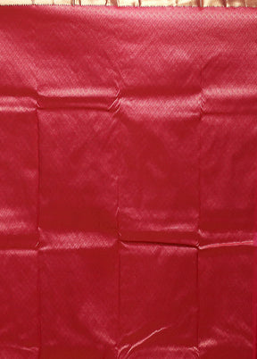 Pink Kanjivaram Silk Saree With Blouse Piece