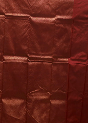 Maroon Kanjivaram Silk Saree With Blouse Piece