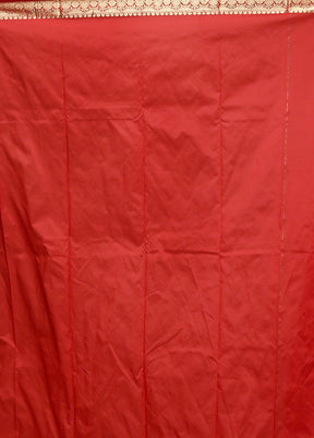 Red Kanjivaram Silk Saree With Blouse Piece