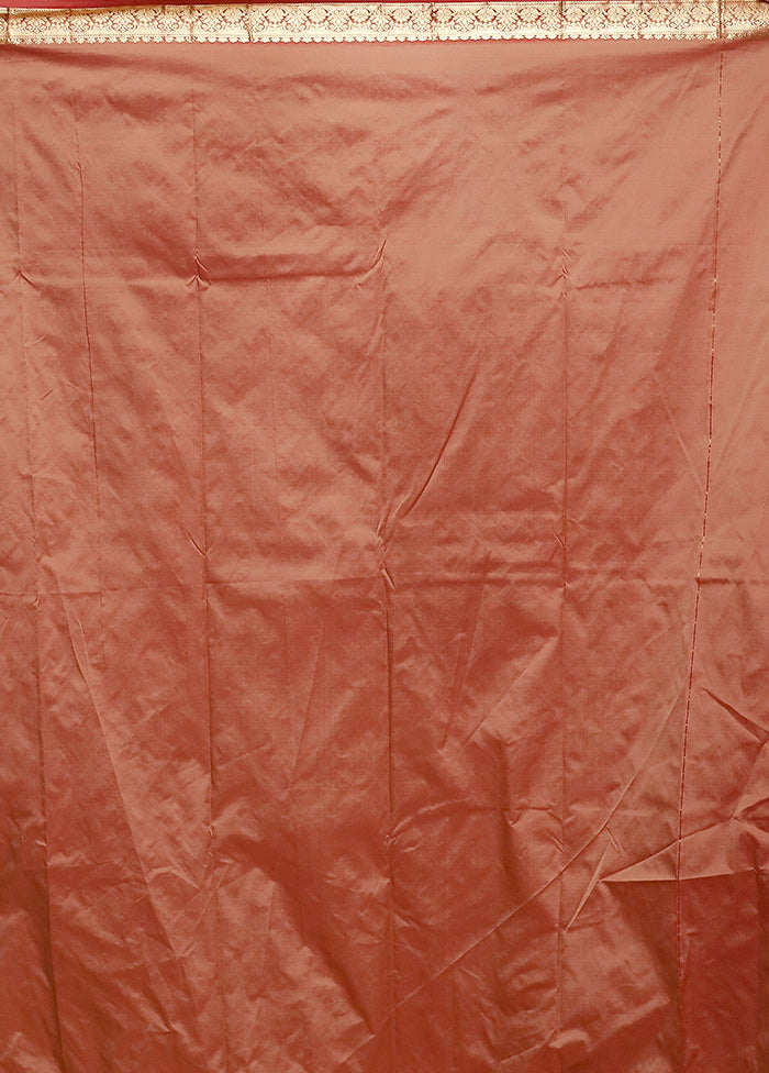 Pink Kanjivaram Silk Saree With Blouse Piece