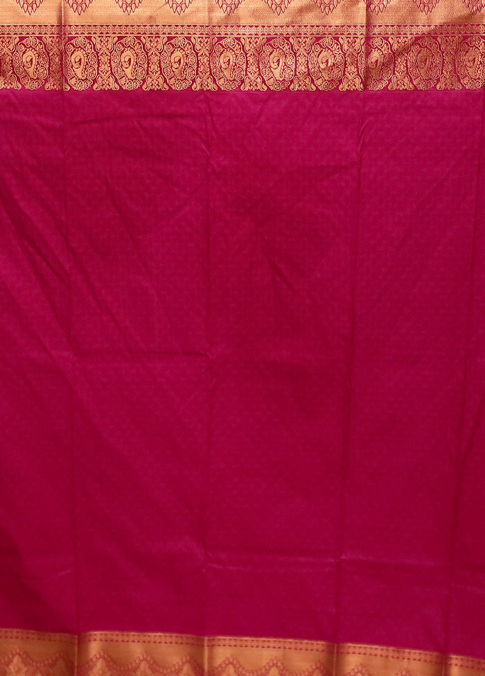 Blue Kanjivaram Silk Saree With Blouse Piece