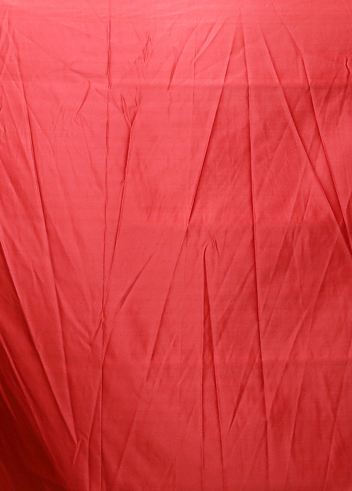 Pink Banarasi Silk Saree With Blouse Piece