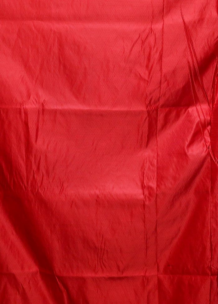 Red Banarasi Silk Saree With Blouse Piece