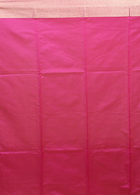Pink Kora Silk Saree With Blouse Piece