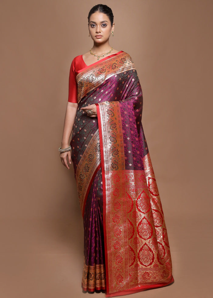Pink Tanchoi Silk Saree With Blouse Piece