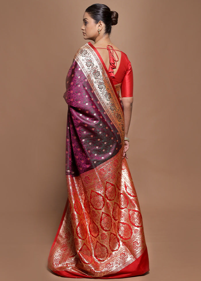 Pink Tanchoi Silk Saree With Blouse Piece