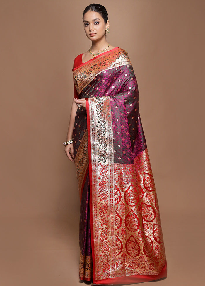 Pink Tanchoi Silk Saree With Blouse Piece