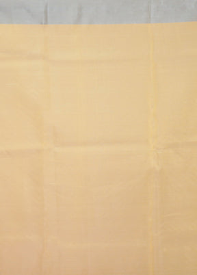 Yellow Kora Silk Saree With Blouse Piece