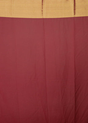 Maroon Chiffon Silk Saree With Blouse Piece