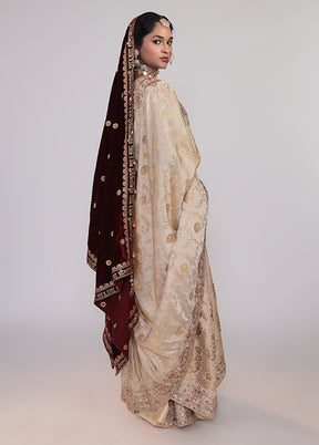 Pink Handloom Dupion Pure Silk Saree With Blouse Piece