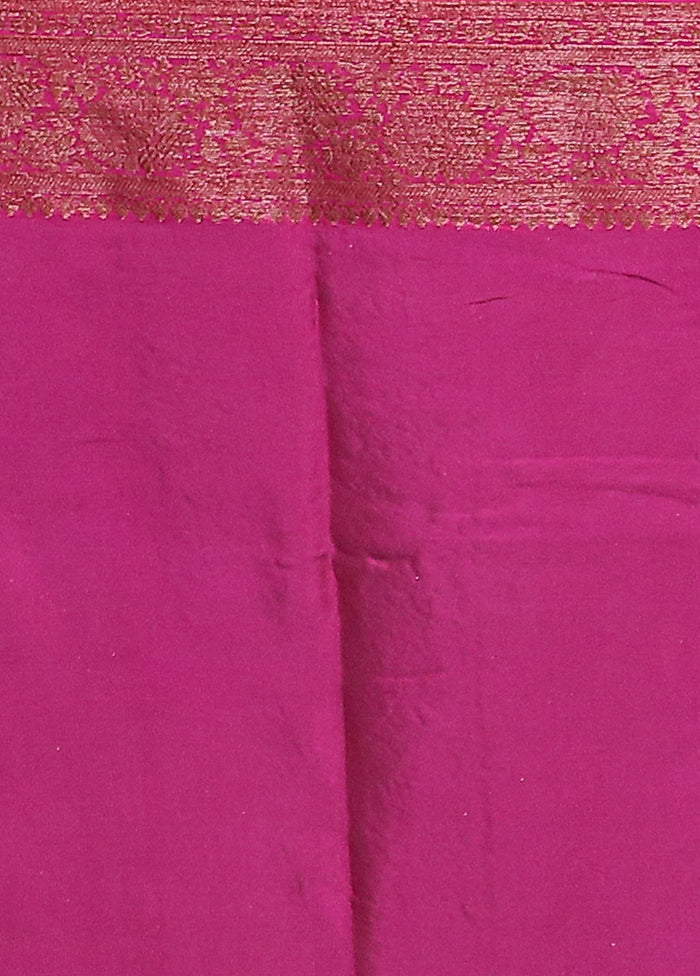 Pink Georgette Saree With Blouse Piece