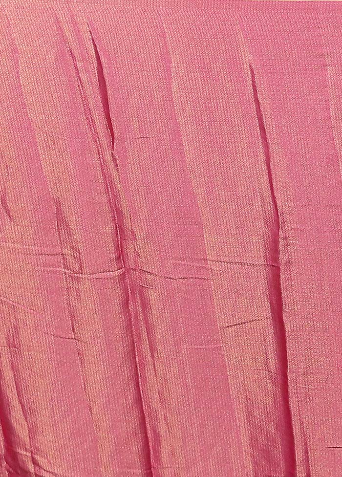 Pink Georgette Saree With Blouse Piece