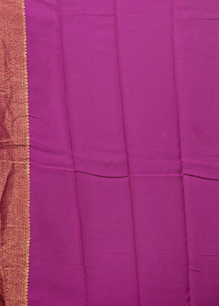 Pink Georgette Saree With Blouse Piece