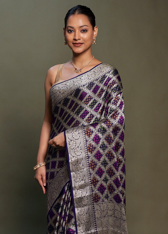 Blue Georgette Saree With Blouse Piece