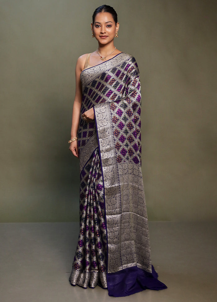 Blue Georgette Saree With Blouse Piece