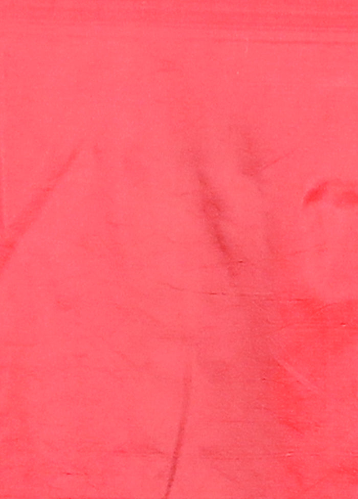 Pink Dupion Silk Saree With Blouse Piece
