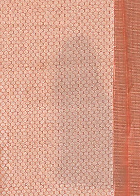 Pink Kora Silk Saree With Blouse Piece