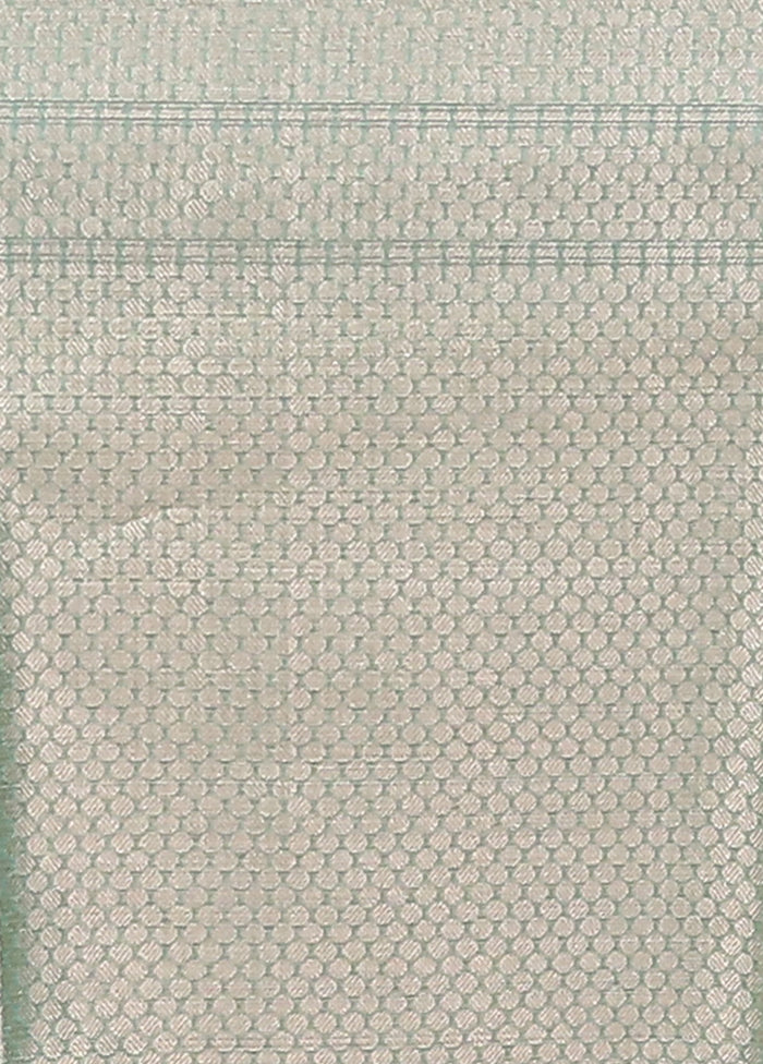 Green Kora Silk Saree With Blouse Piece