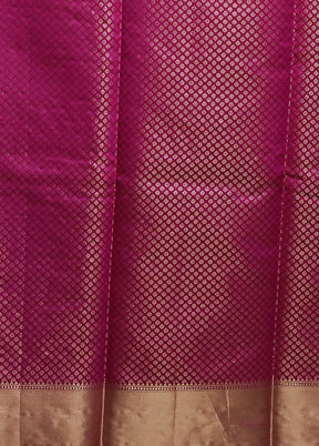 Purple Kora Silk Saree With Blouse Piece