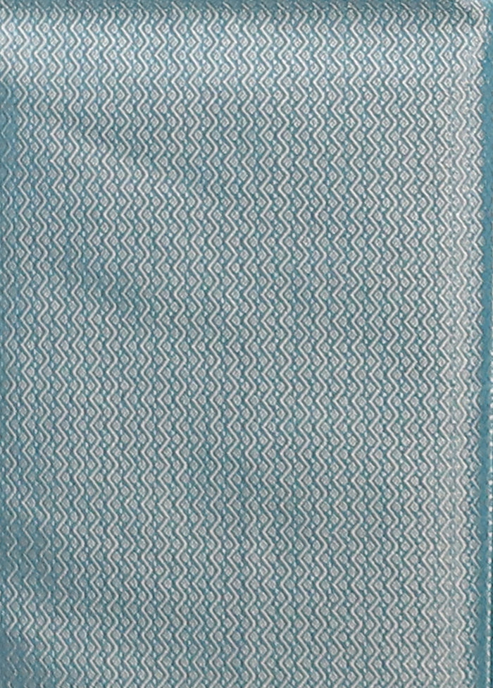 Blue Kota Cotton Saree With Blouse Piece