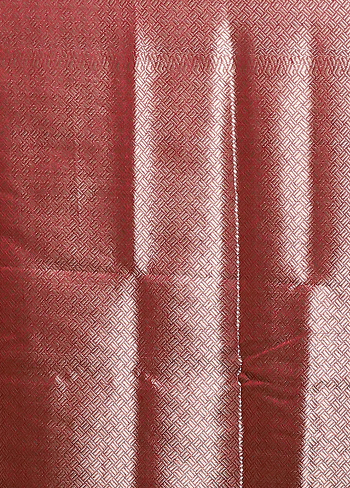 Red Kora Silk Saree With Blouse Piece