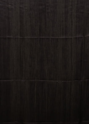 Black Handloom Matka Pure Silk Saree With Blouse Piece