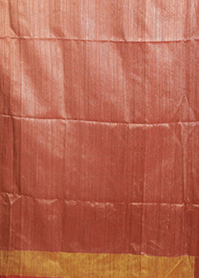 Red Handloom Matka Pure Silk Saree With Blouse Piece