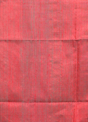 Red Handloom Matka Pure Silk Saree With Blouse Piece