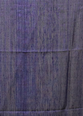 Blue Handloom Matka Pure Silk Saree With Blouse Piece