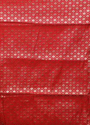 Maroon Banarasi Silk Saree With Blouse Piece