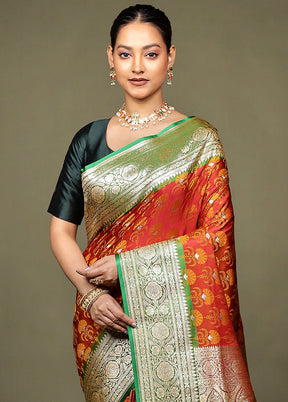 Pink Tanchoi Silk Saree With Blouse Piece