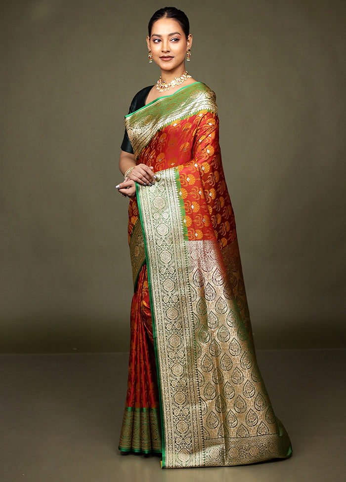 Pink Tanchoi Silk Saree With Blouse Piece