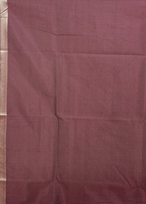 Purple Kora Silk Saree With Blouse Piece