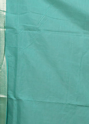 Green Kora Silk Saree With Blouse Piece