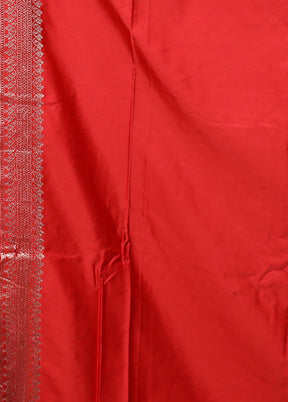 White Katan Silk Saree With Blouse Piece