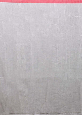 White Cotton Saree With Blouse Piece