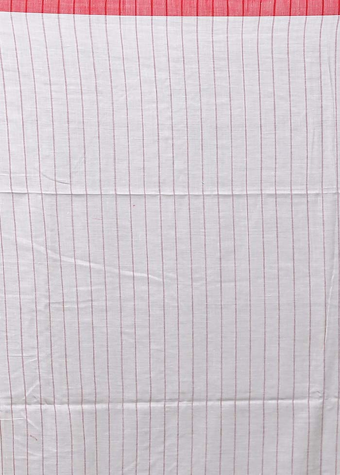 White Cotton Saree With Blouse Piece