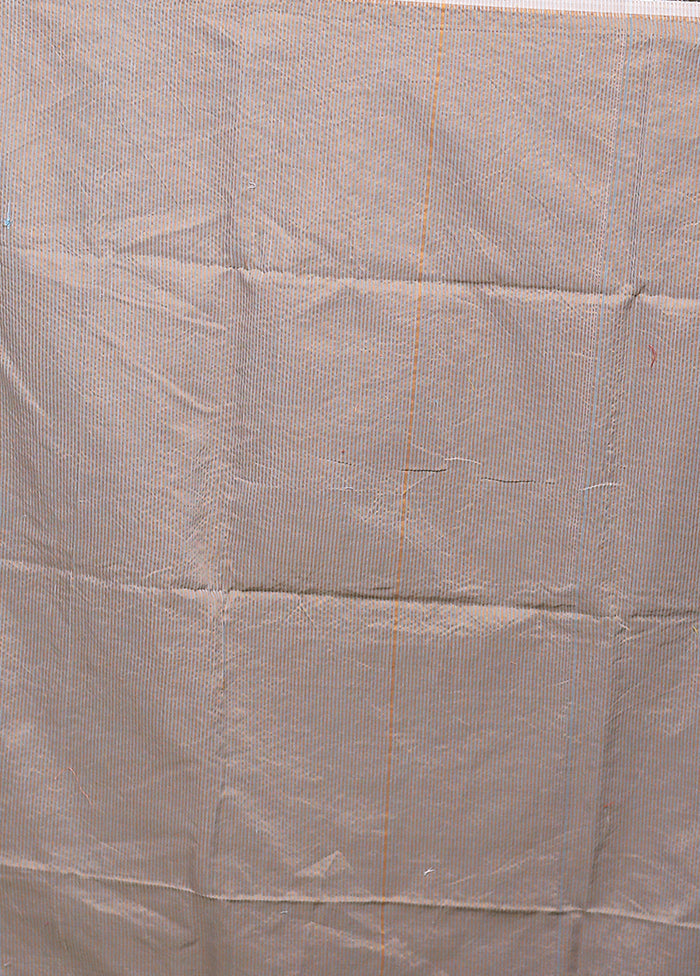 Blue Matka Silk Saree With Blouse Piece