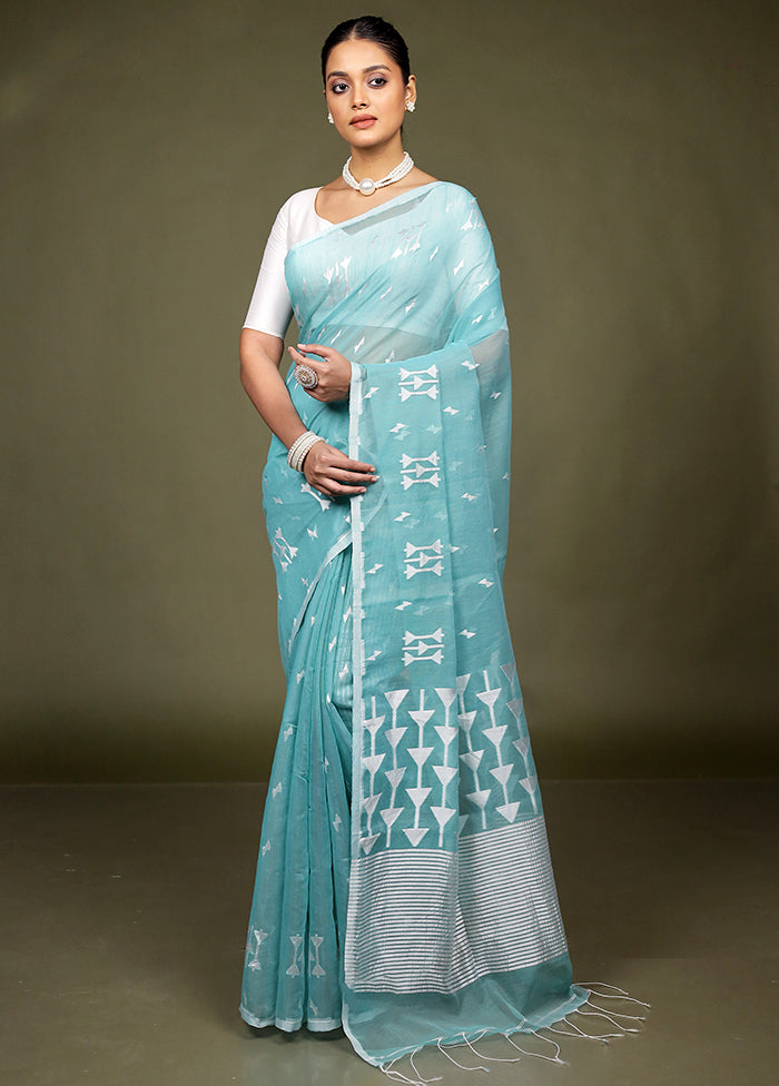 Green Matka Silk Saree With Blouse Piece